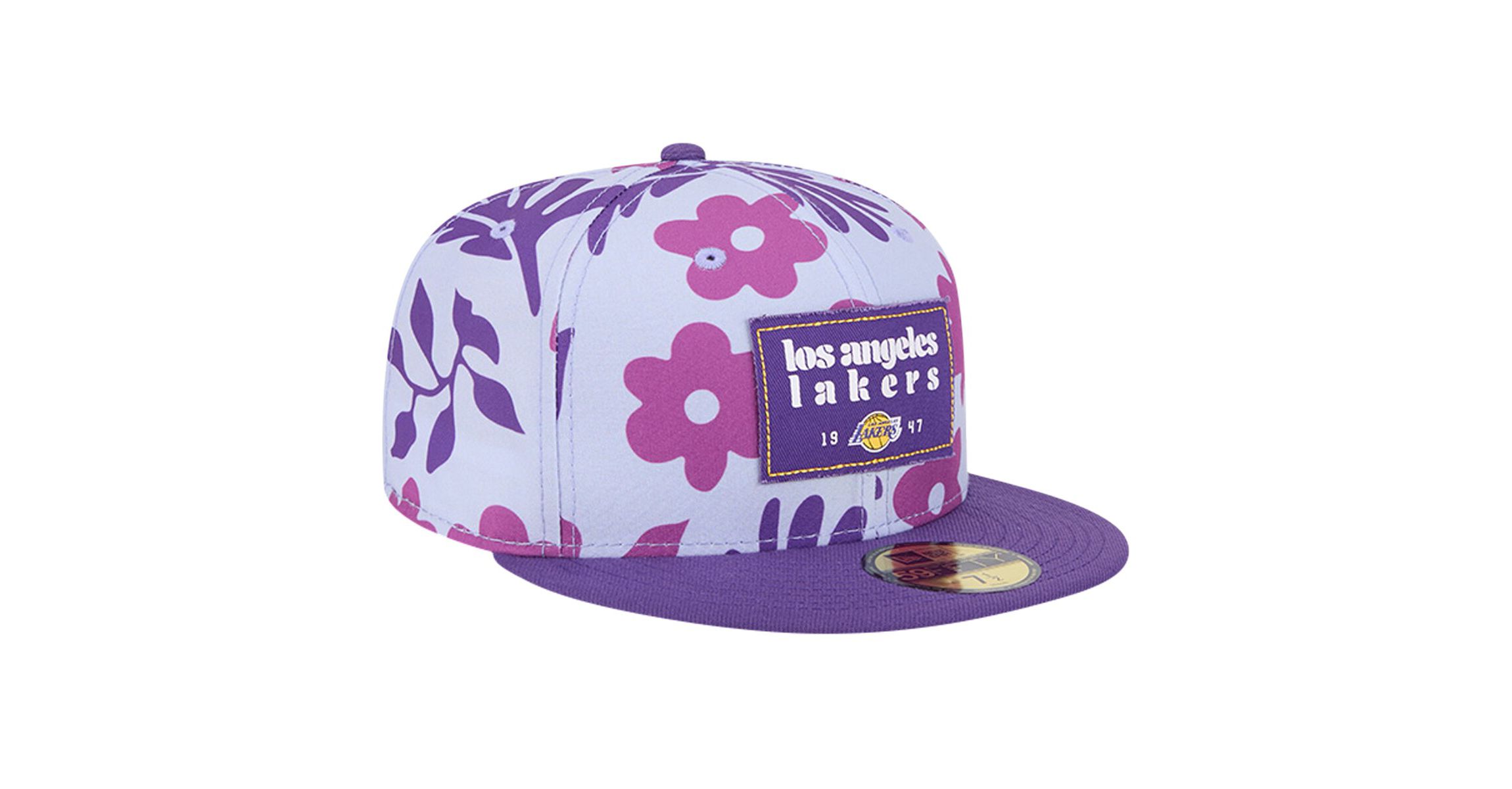 NBA Los Angeles Lakers Palm Fronds 2-Tone 59FIFTY Fitted Hat