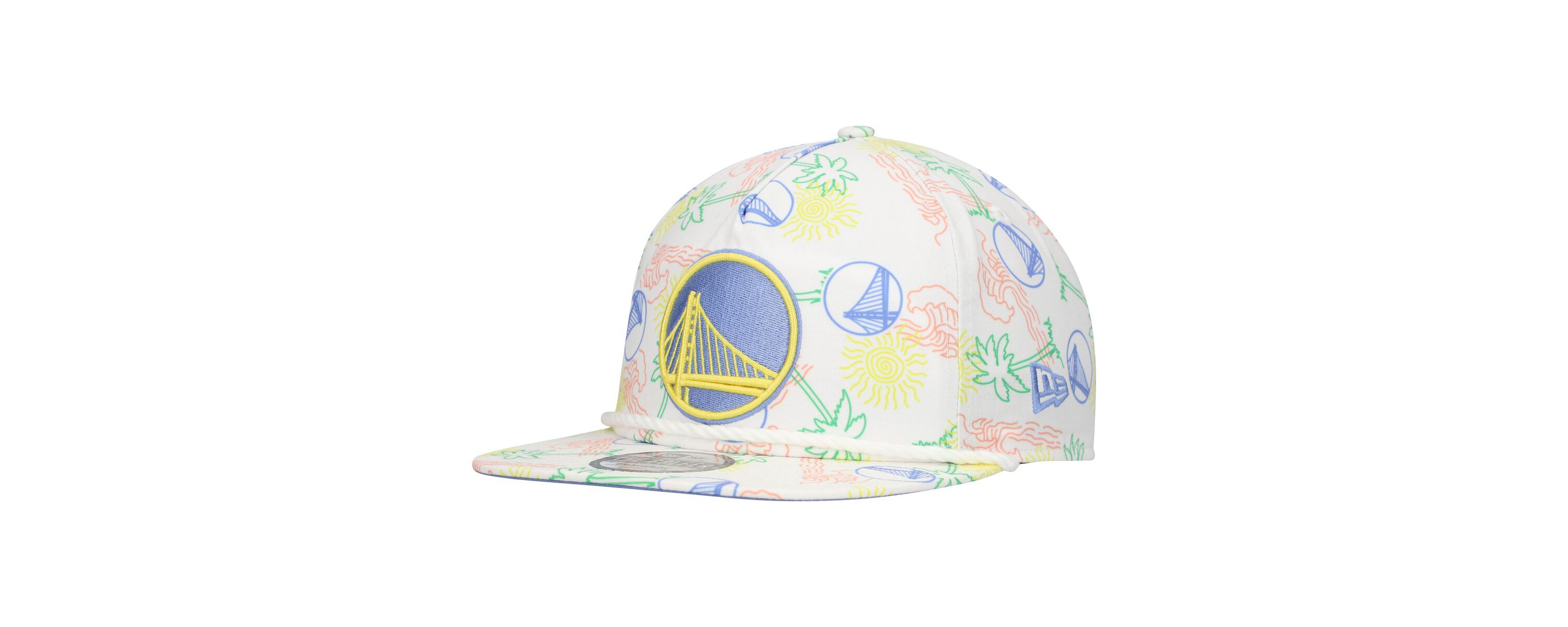 NBA Golden State Warriors Palm Trees and Waves Golfer Adjustable Hat