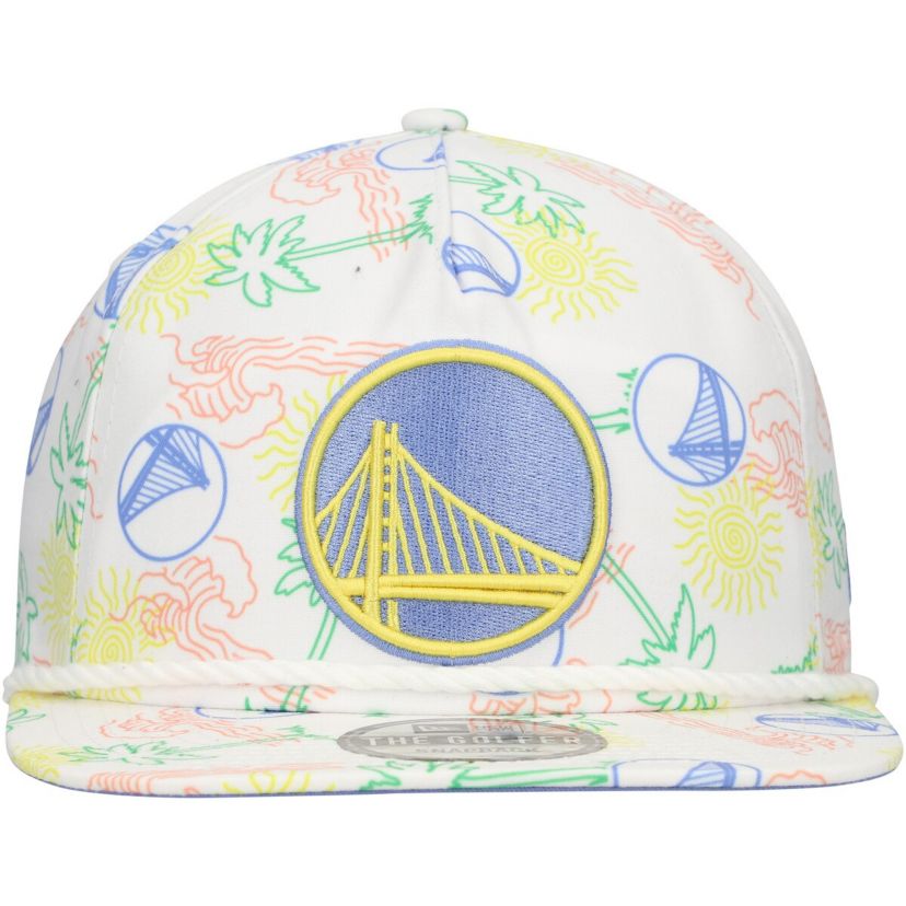 NBA Golden State Warriors Palm Trees and Waves Golfer Adjustable Hat