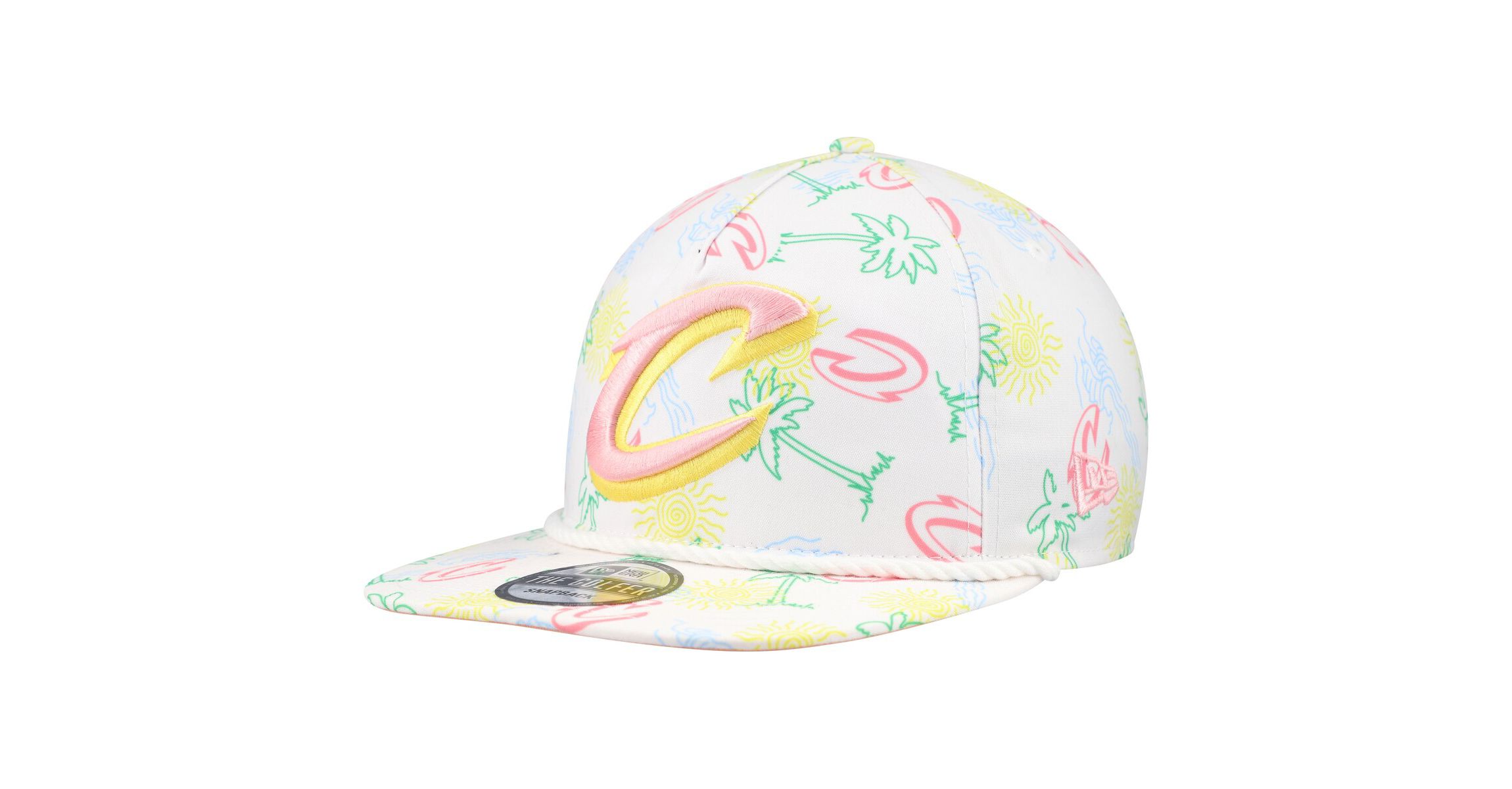 NBA Cleveland Cavaliers Palm Trees and Waves Golfer Adjustable Hat