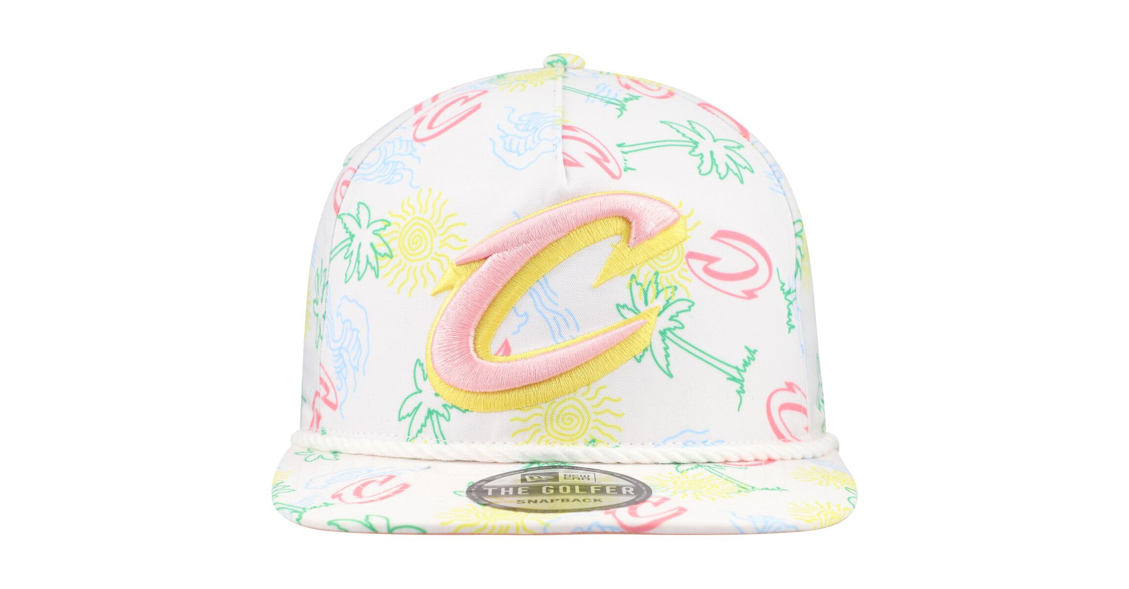 NBA Cleveland Cavaliers Palm Trees and Waves Golfer Adjustable Hat
