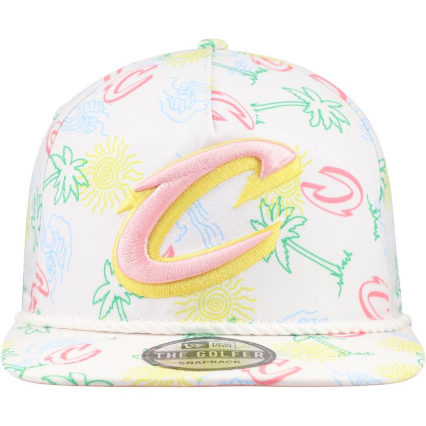 NBA Cleveland Cavaliers Palm Trees and Waves Golfer Adjustable Hat
