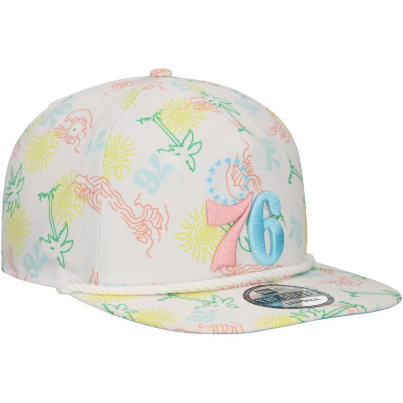 NBA Philadelphia 76ers Palm Trees and Waves Golfer Adjustable Hat