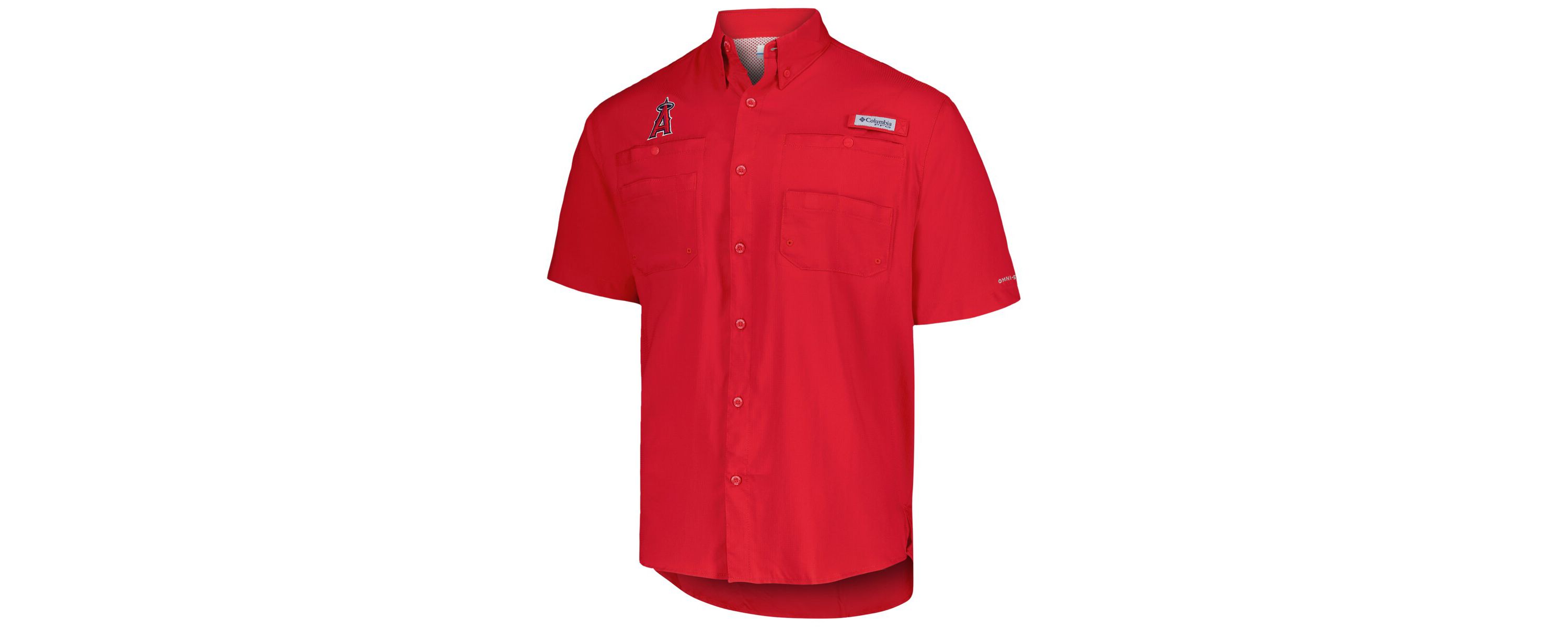 MLB Los Angeles Angels Tamiami Omni-Shade Button-Down Shirt
