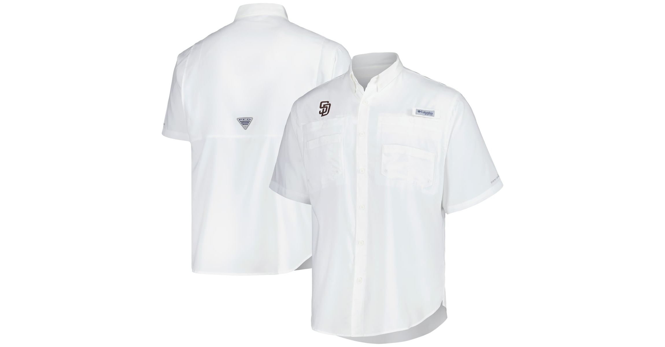 MLB San Diego Padres Tamiami Omni-Shade Button-Down Shirt
