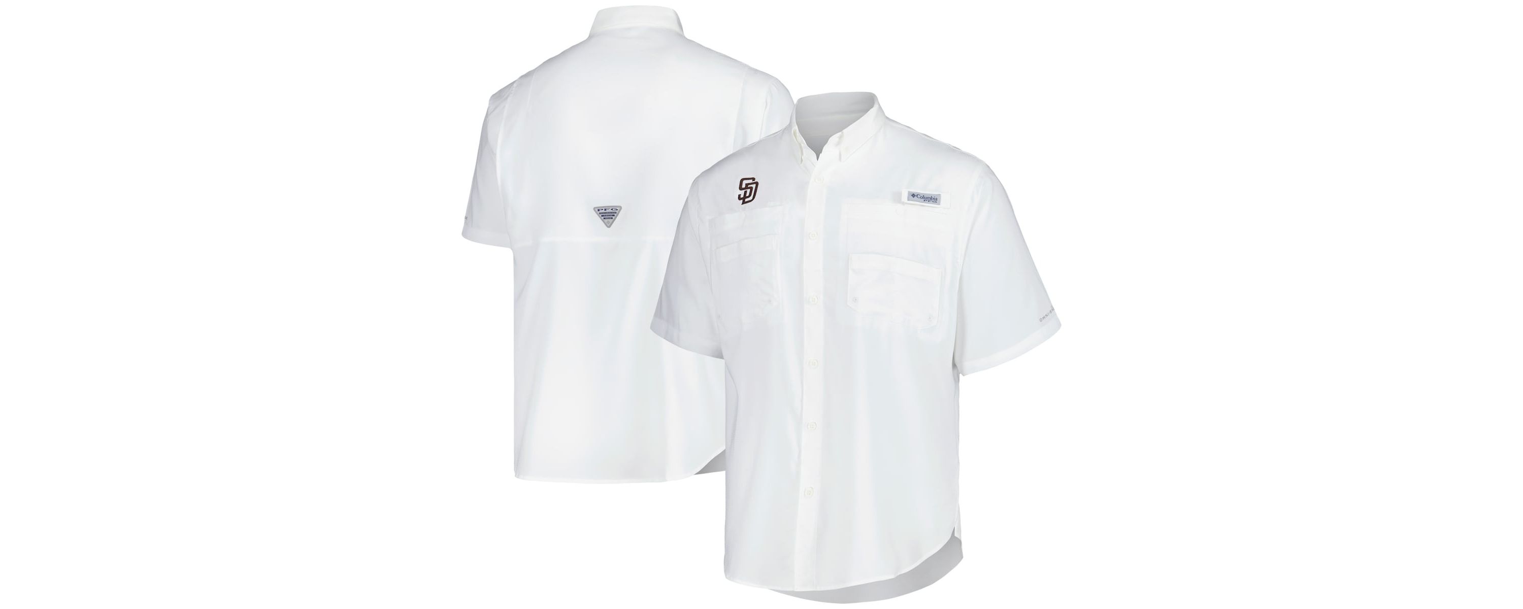MLB San Diego Padres Tamiami Omni-Shade Button-Down Shirt