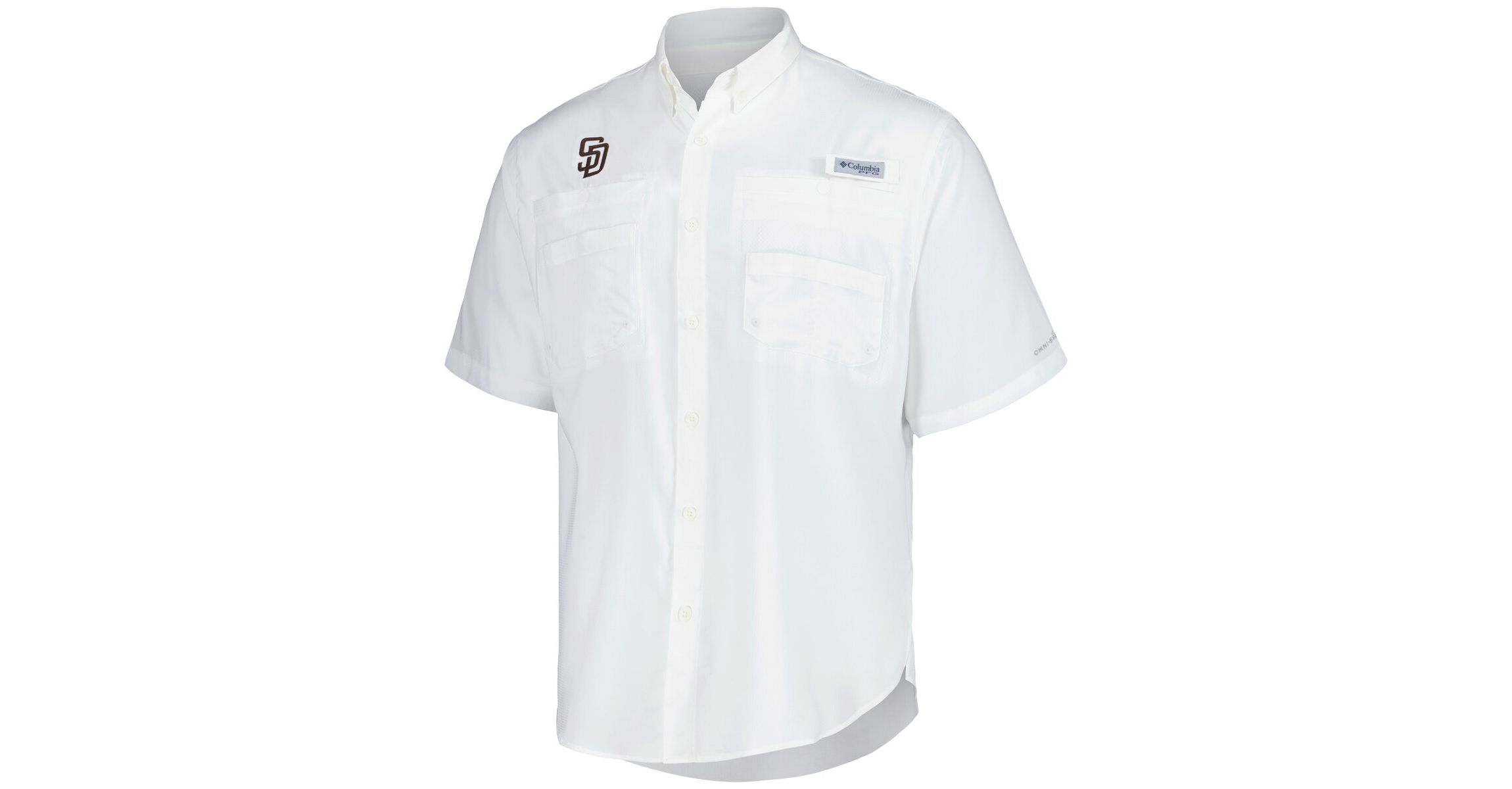 MLB San Diego Padres Tamiami Omni-Shade Button-Down Shirt