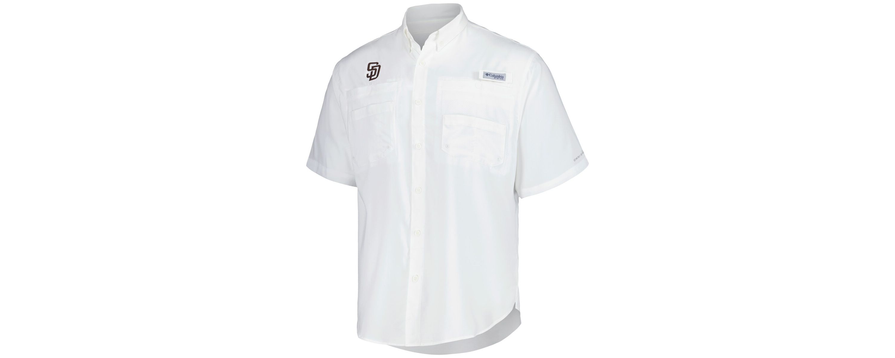 MLB San Diego Padres Tamiami Omni-Shade Button-Down Shirt