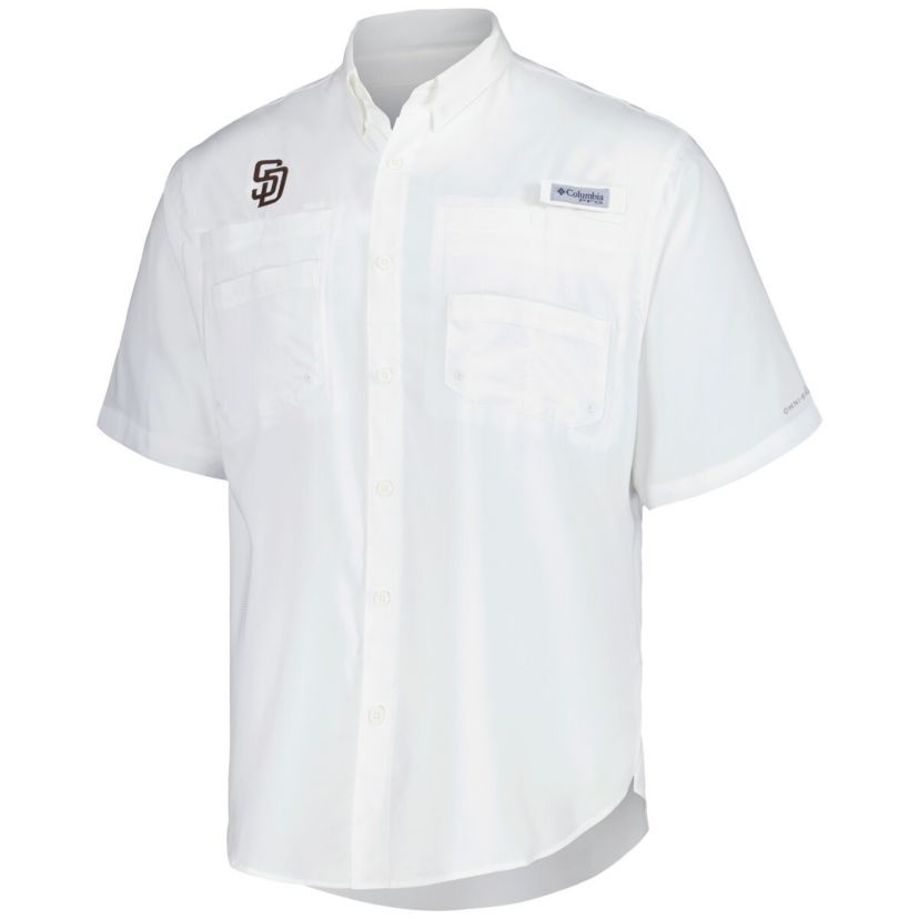 MLB San Diego Padres Tamiami Omni-Shade Button-Down Shirt