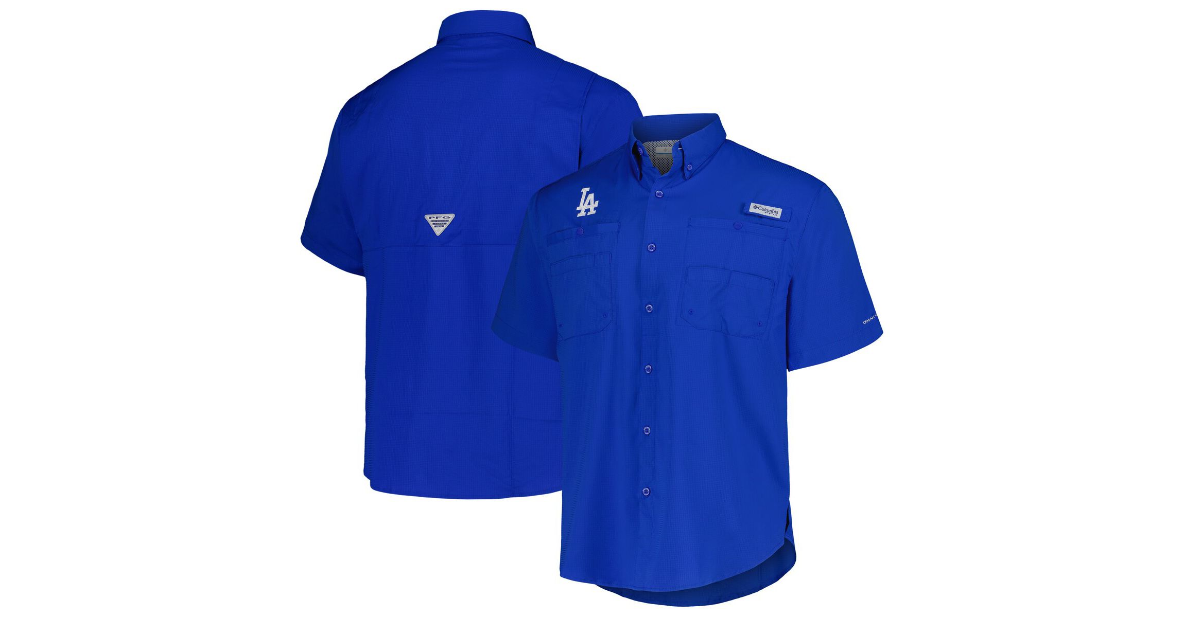 MLB Los Angeles Dodgers Tamiami Omni-Shade Button-Down Shirt