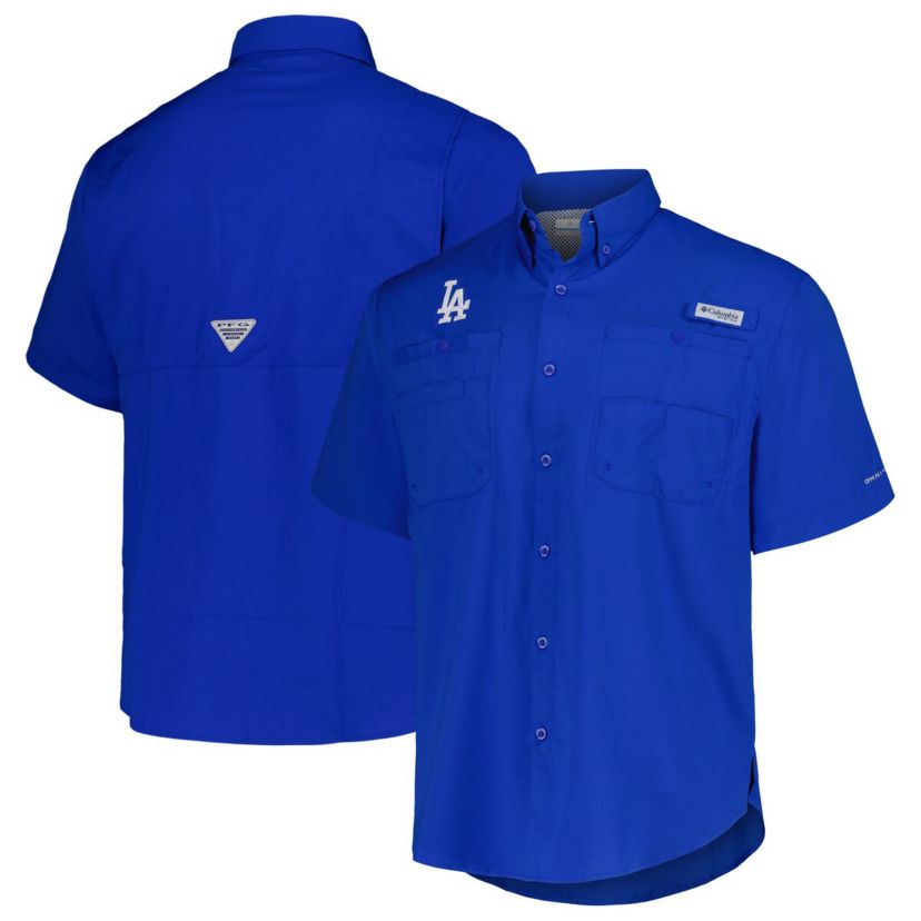 MLB Los Angeles Dodgers Tamiami Omni-Shade Button-Down Shirt