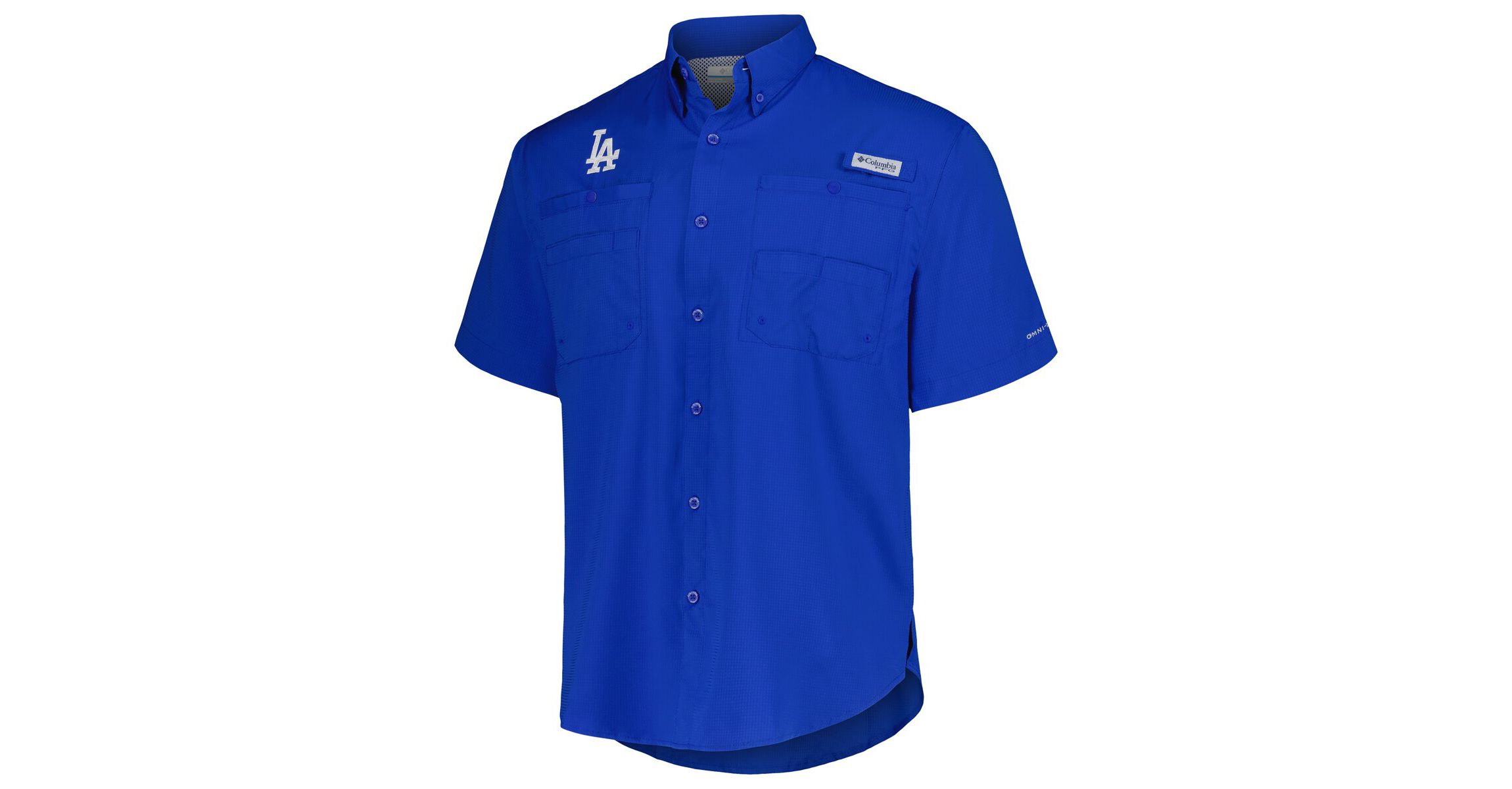 MLB Los Angeles Dodgers Tamiami Omni-Shade Button-Down Shirt