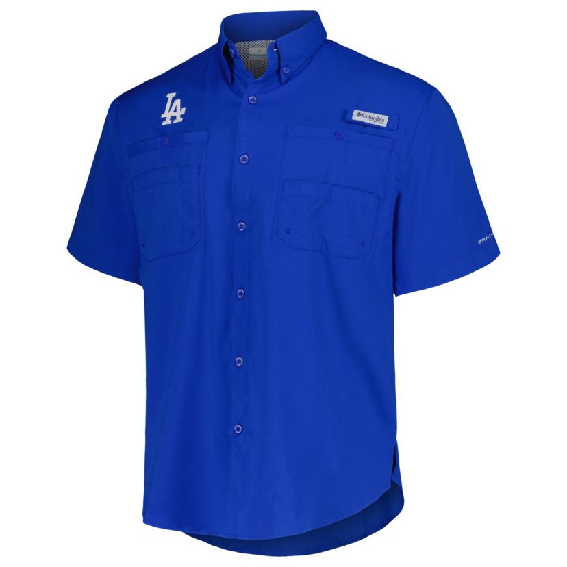 MLB Los Angeles Dodgers Tamiami Omni-Shade Button-Down Shirt