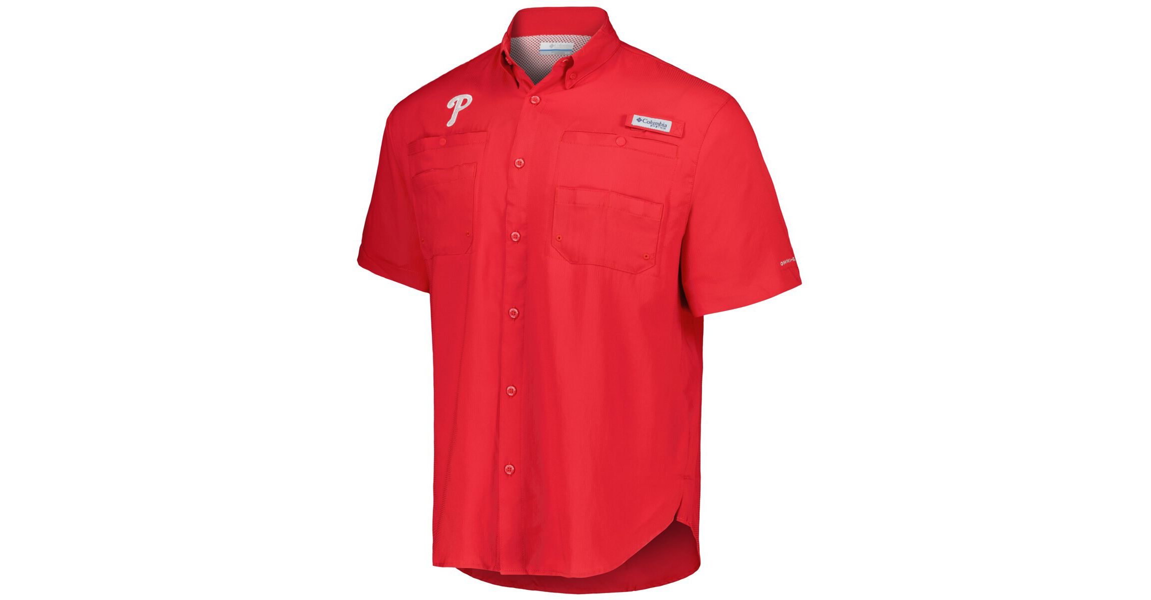 MLB Philadelphia Phillies Tamiami Omni-Shade Button-Down Shirt