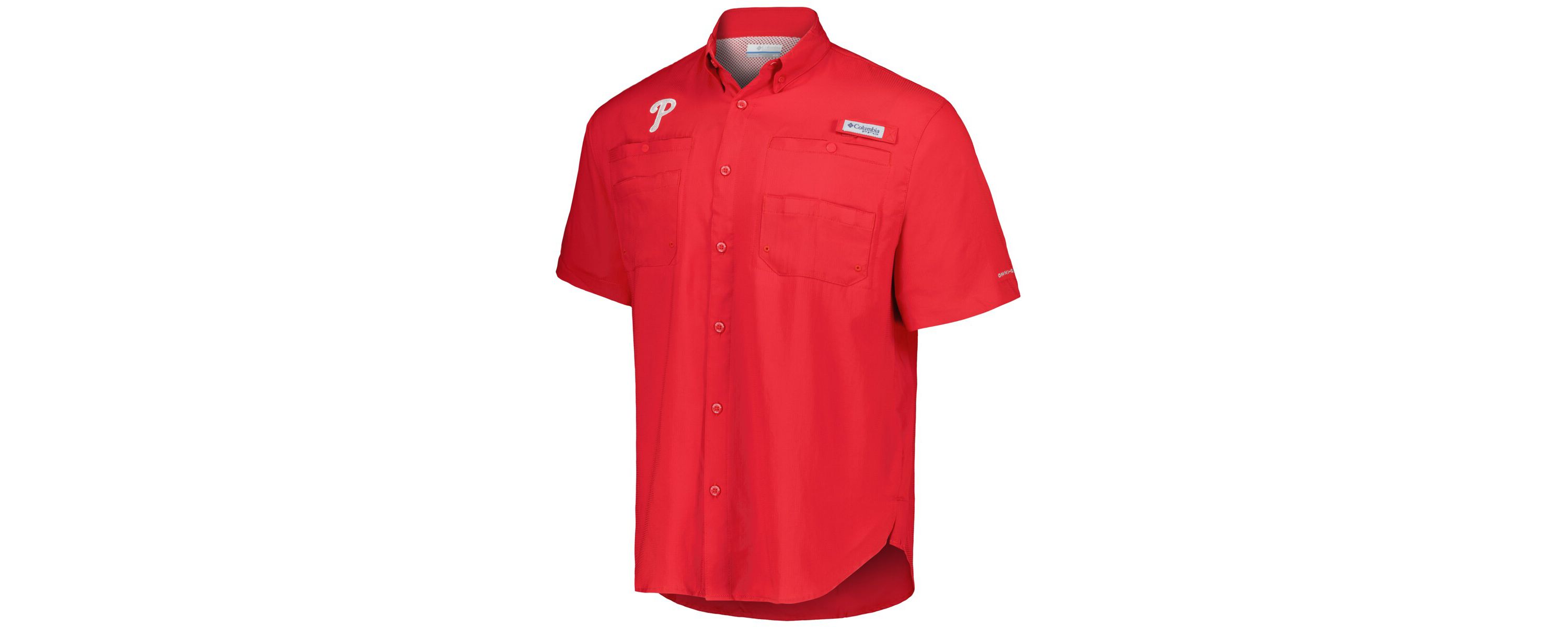 MLB Philadelphia Phillies Tamiami Omni-Shade Button-Down Shirt