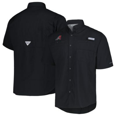 Columbia Men's MLB Arizona Diamondbacks Tamiami Omni-Shade Button-Down Shirt, Black, Small