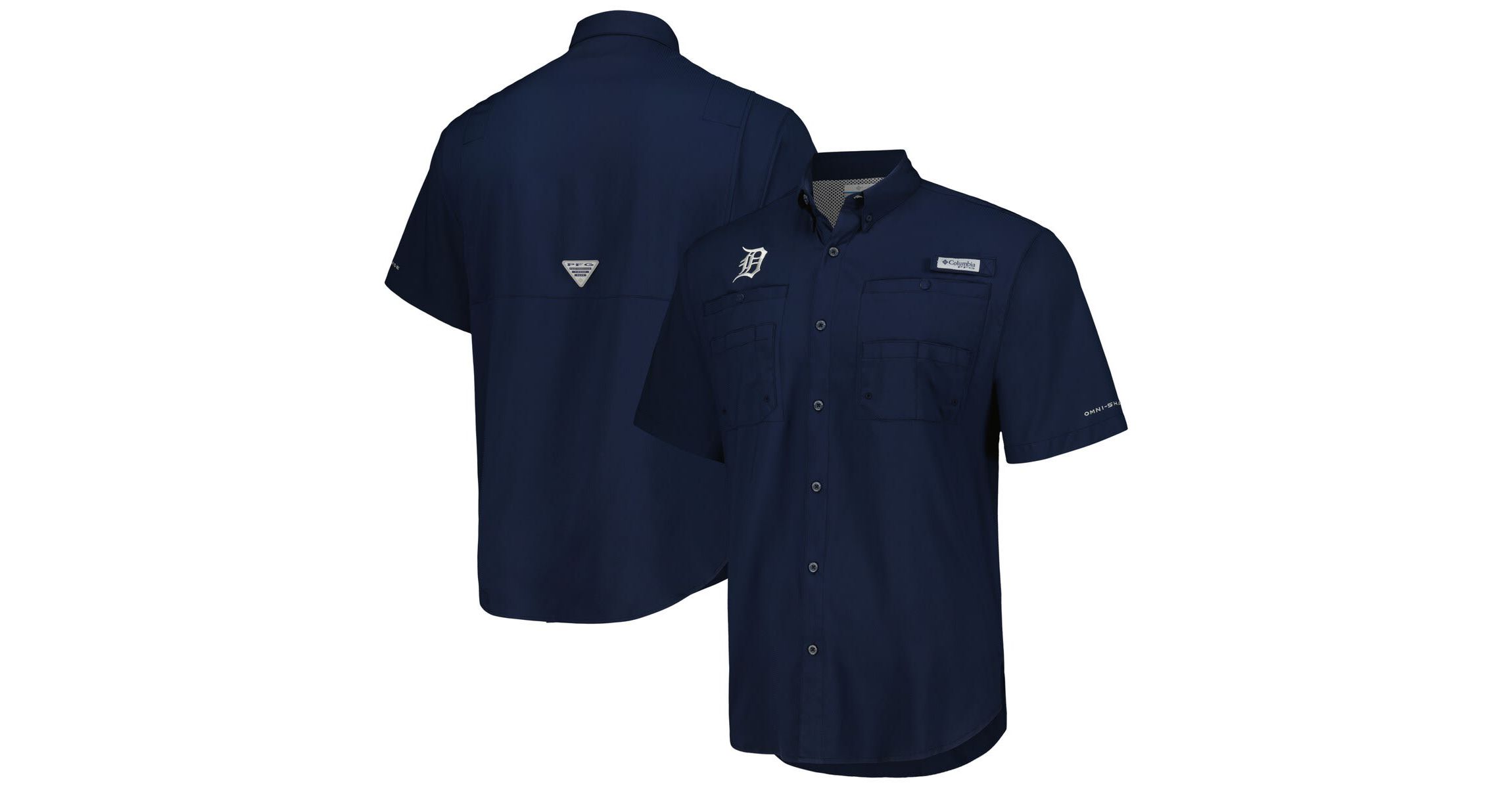 MLB Detroit Tigers Tamiami Omni-Shade Button-Down Shirt