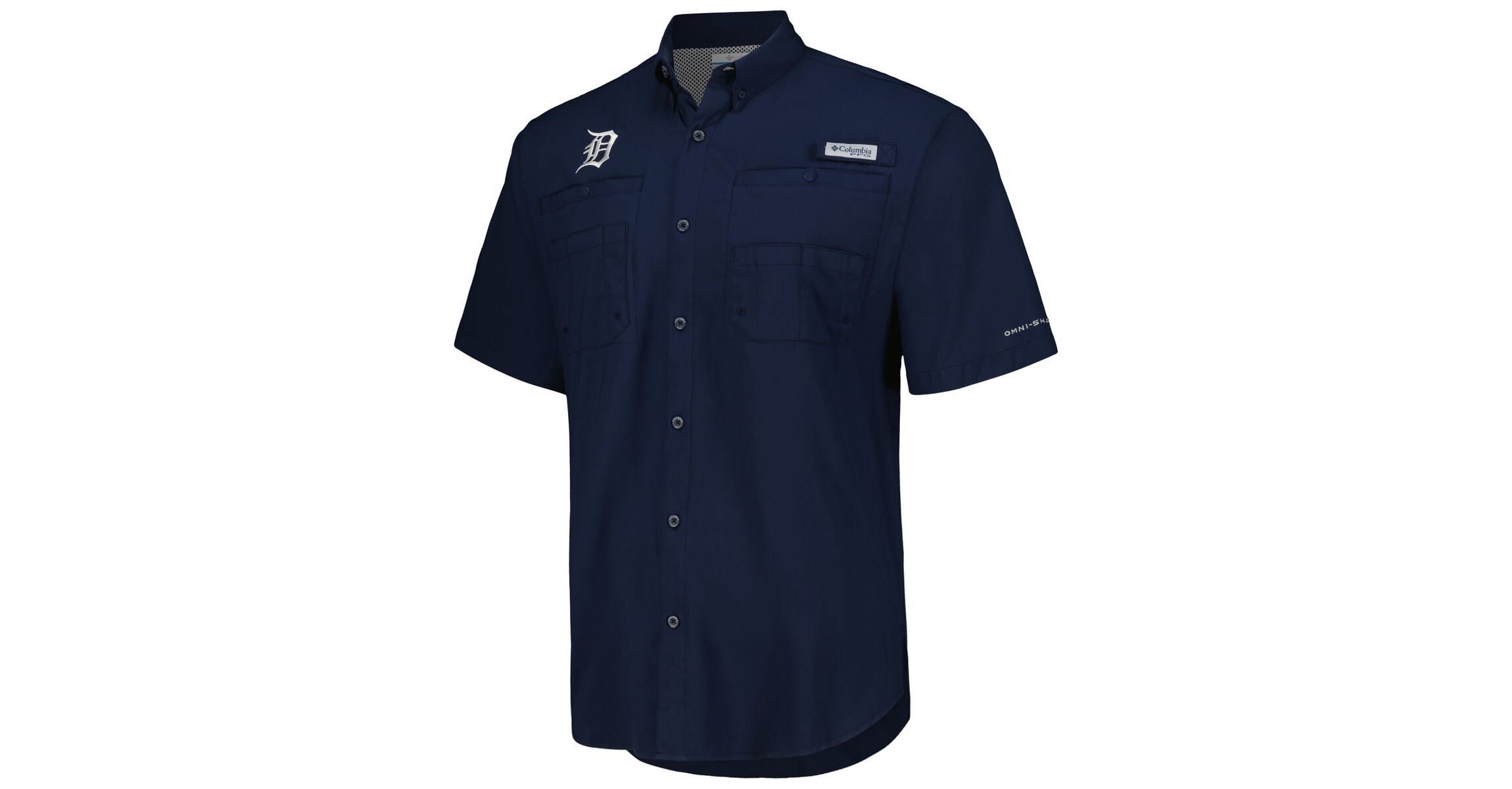 MLB Detroit Tigers Tamiami Omni-Shade Button-Down Shirt