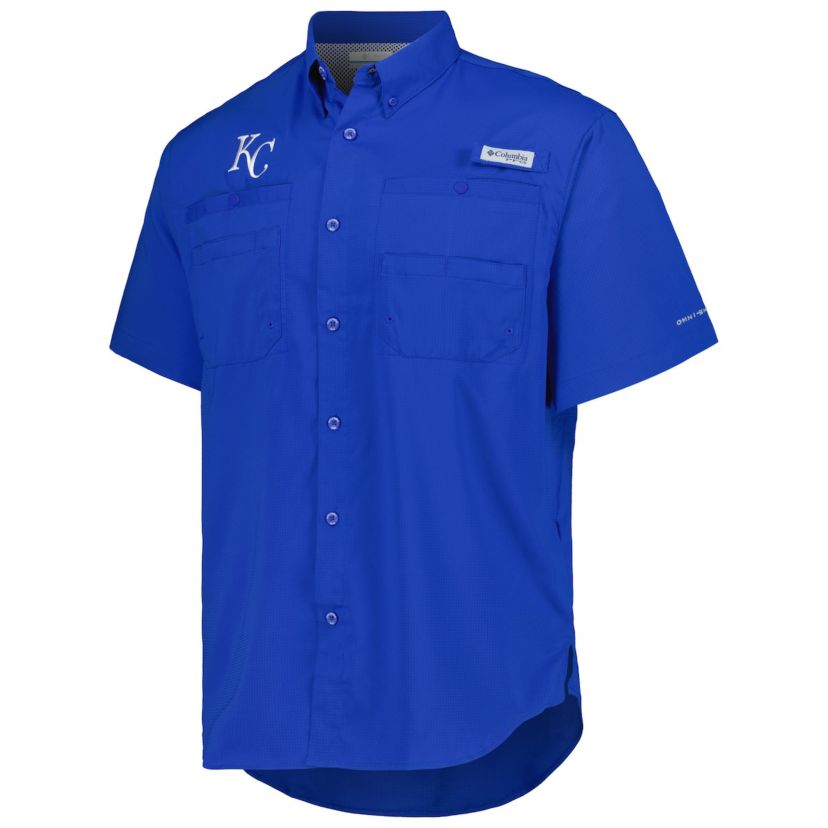 MLB Kansas City Royals Tamiami Omni-Shade Button-Down Shirt