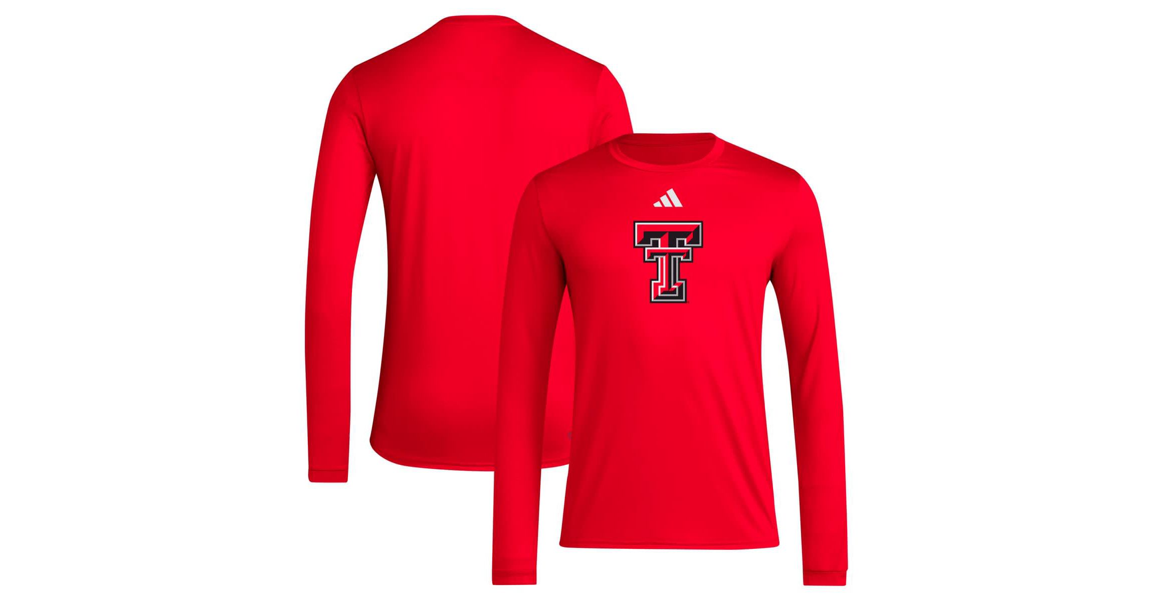 Texas Tech Red Raiders NCAA Texas Tech Raiders Primary Locker Logo AEROREADY Long Sleeve T-Shirt
