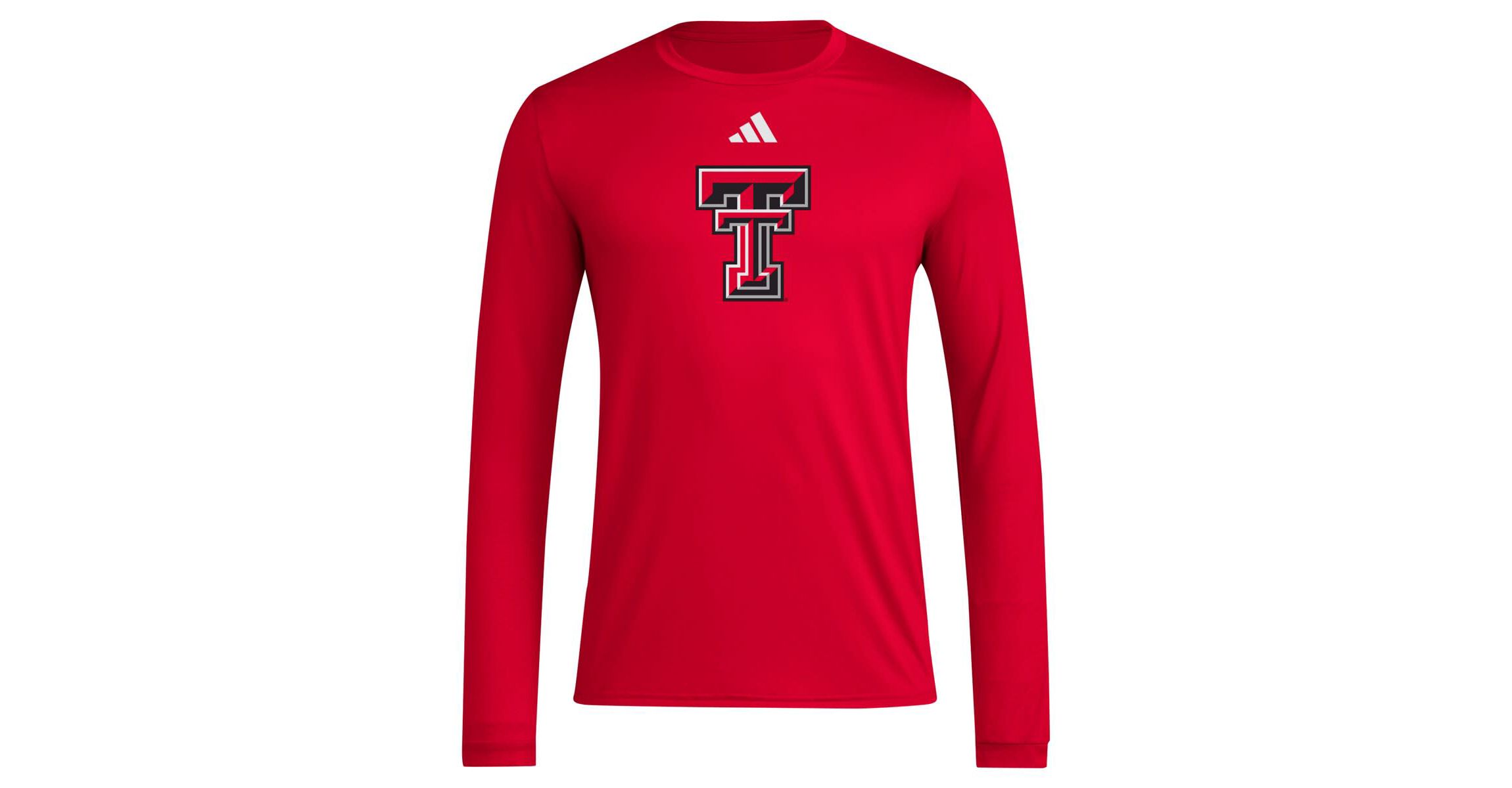 Texas Tech Red Raiders NCAA Texas Tech Raiders Primary Locker Logo AEROREADY Long Sleeve T-Shirt
