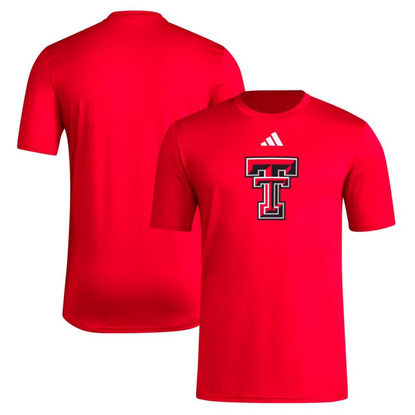 Texas Tech Red Raiders NCAA Texas Tech Raiders Primary Locker Pre-Game AEROREADY T-Shirt