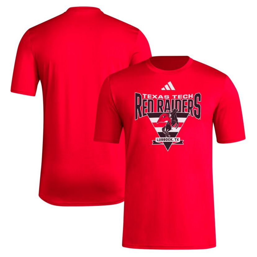 Texas Tech Red Raiders NCAA Texas Tech Raiders Locker Trilateral Pre-Game AEROREADY T-Shirt