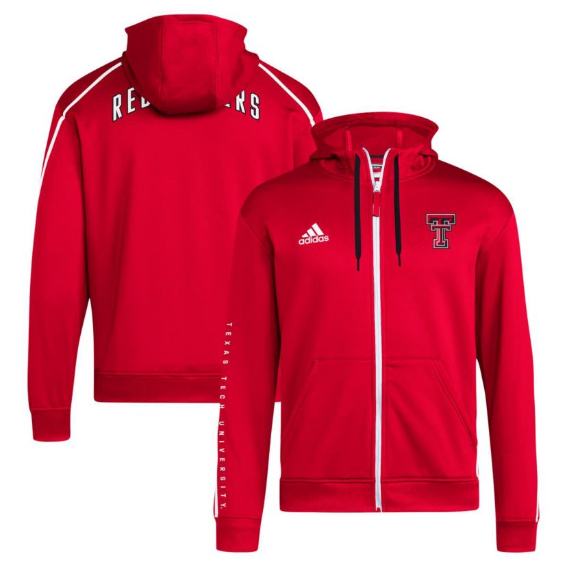 Texas Tech Red Raiders NCAA Texas Tech Raiders 2024 Sideline Travel AEROREADY Full-Zip Hoodie