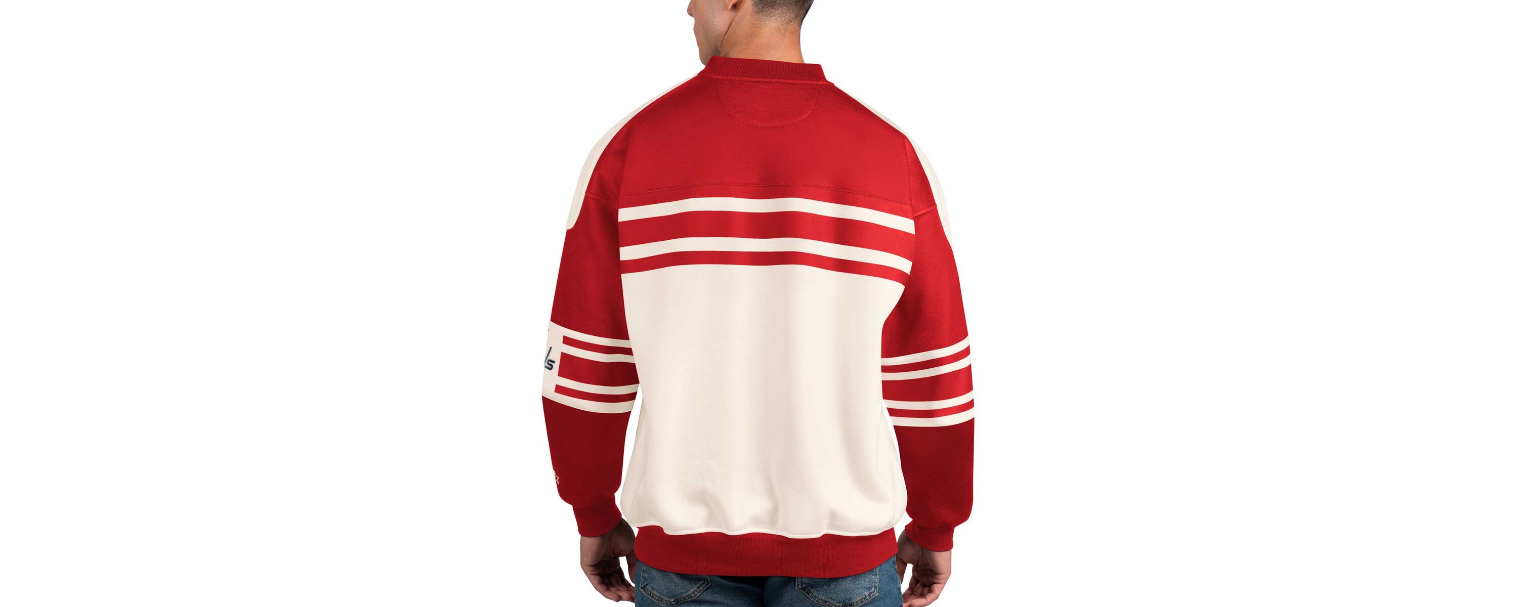 NHL Washington Capitals Defense Fleece Crewneck Pullover Sweatshirt