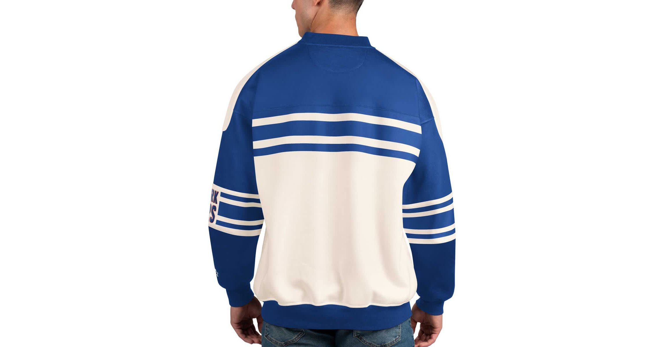 NHL New York Rangers Defense Fleece Crewneck Pullover Sweatshirt