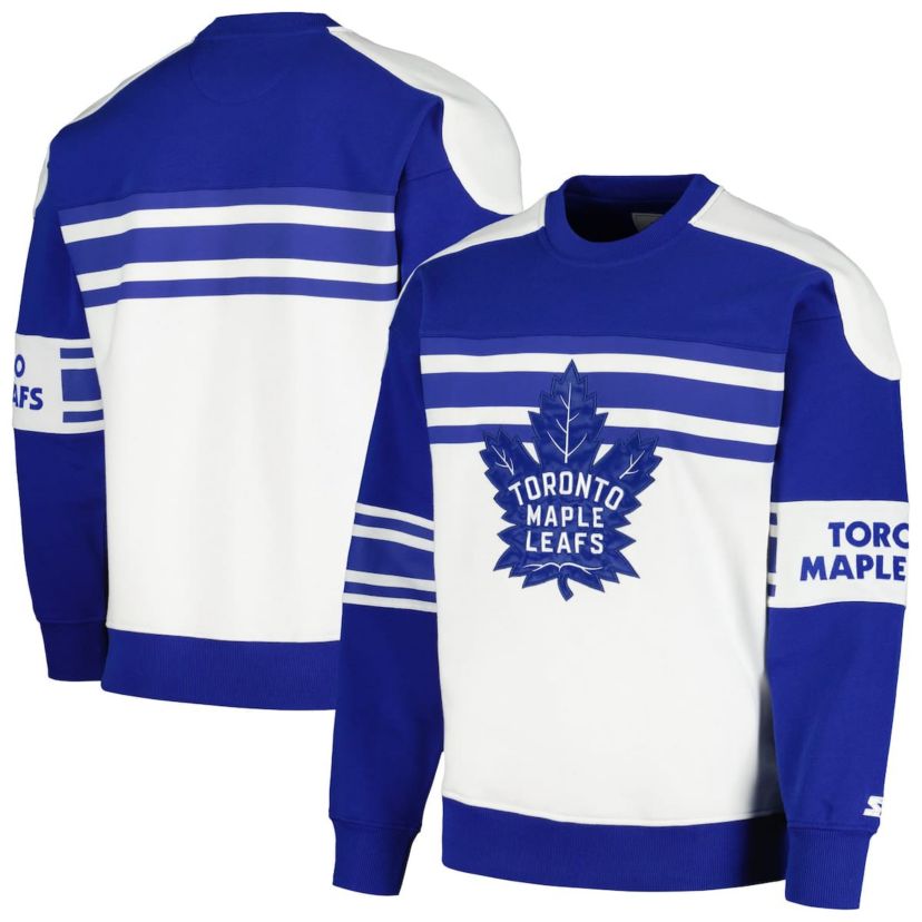NHL Toronto Maple Leafs Defense Fleece Crewneck Pullover Sweatshirt