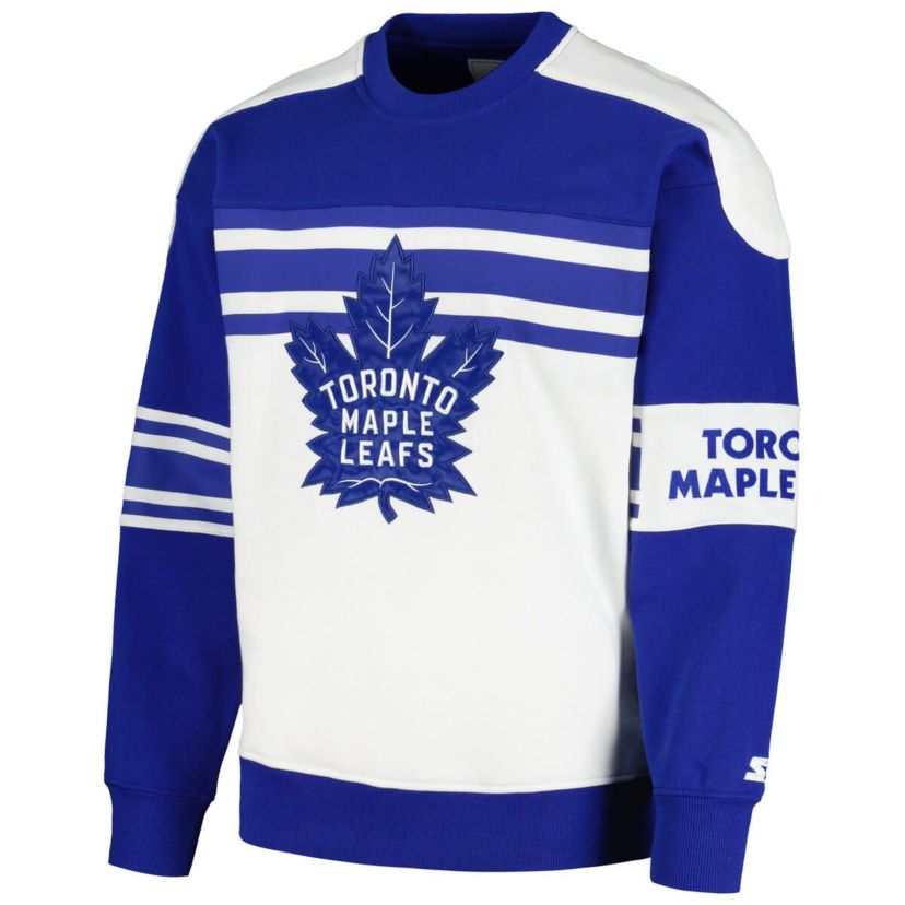 NHL Toronto Maple Leafs Defense Fleece Crewneck Pullover Sweatshirt