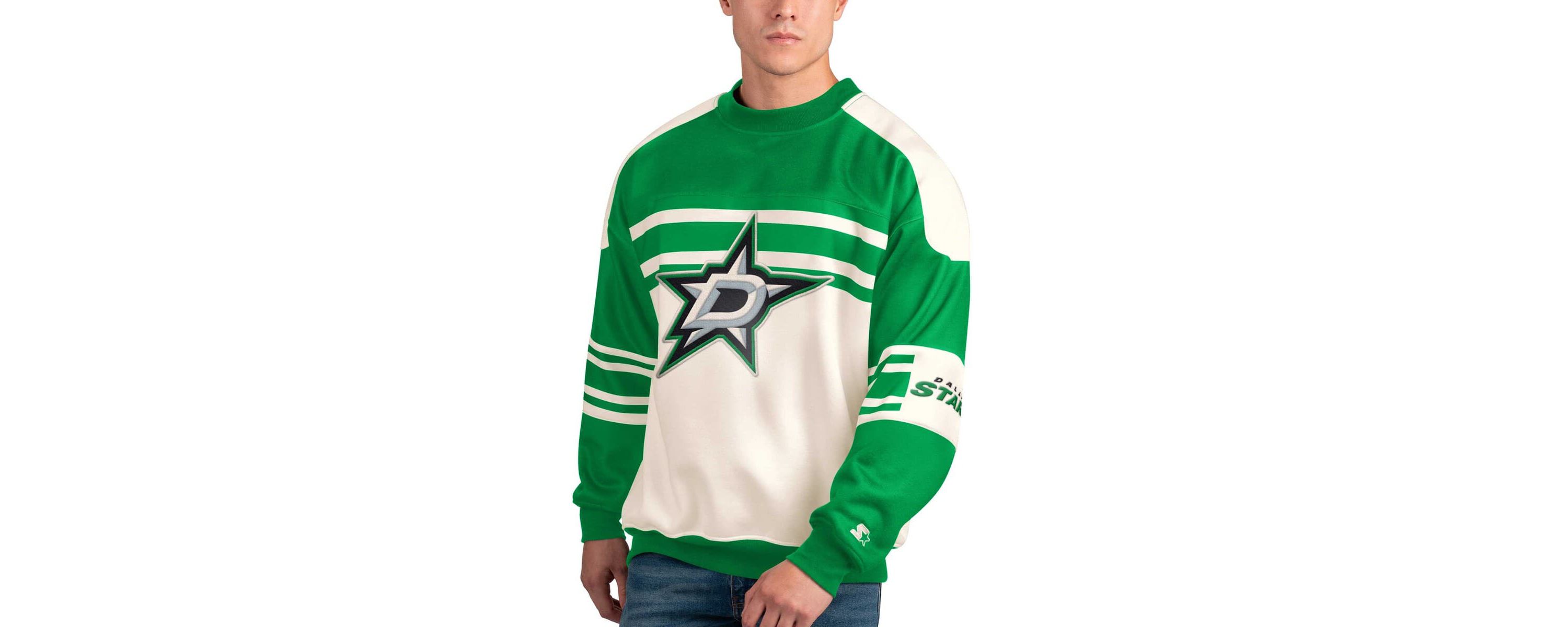 NHL Dallas Stars Defense Fleece Crewneck Pullover Sweatshirt