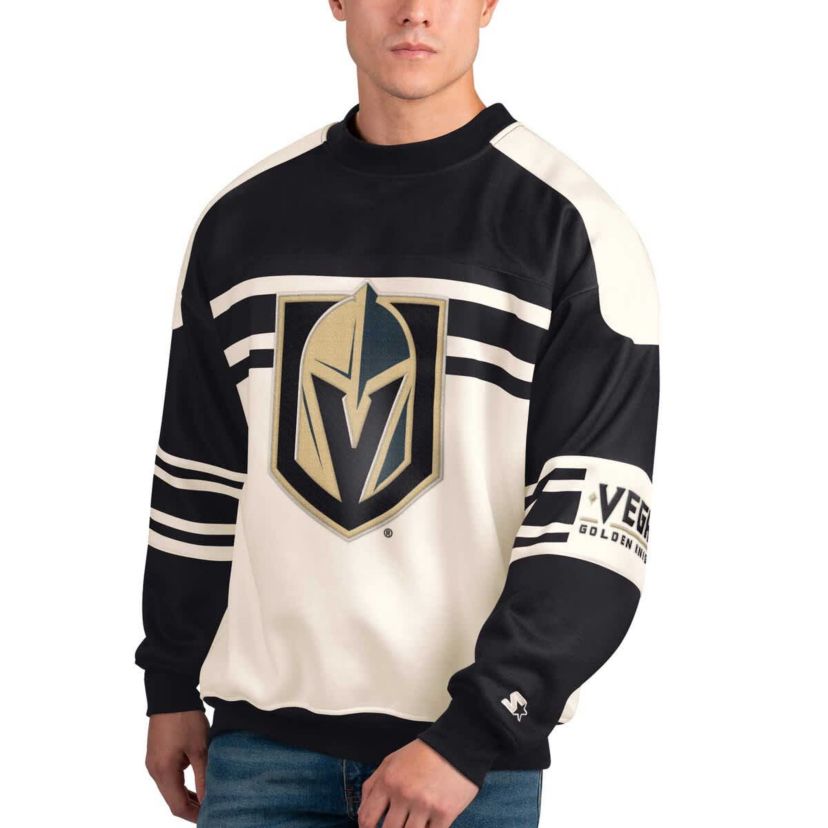 NHL Vegas Golden Knights Defense Fleece Crewneck Pullover Sweatshirt
