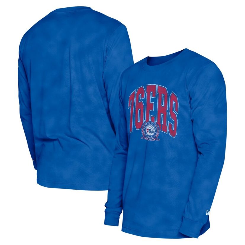 NBA Unisex Philadelphia 76ers Oversized Essentials Enzyme Wash Long Sleeve T-Shirt