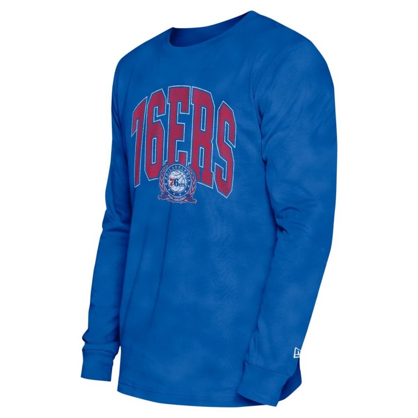NBA Unisex Philadelphia 76ers Oversized Essentials Enzyme Wash Long Sleeve T-Shirt