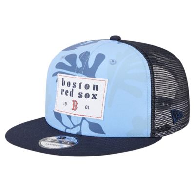 New Era Men's Boston Red Sox MLB Boston Sox Bikini Bottom Trucker 9FIFTY Snapback Hat, Navy Blue