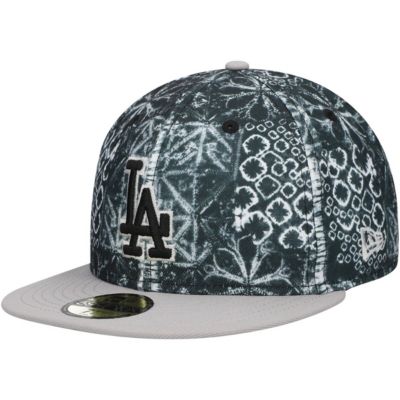 New Era Men's MLB Los Angeles Dodgers Sands 59FIFTY Fitted Hat, Black, 8