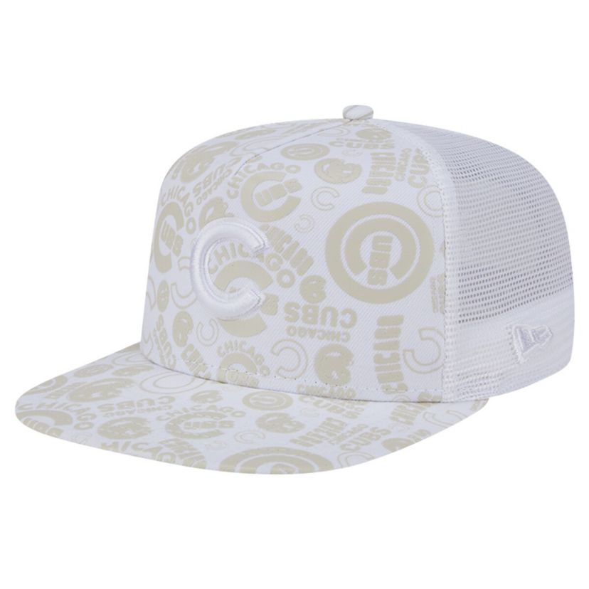 MLB Chicago Cubs Logo Dunes A-Frame Trucker 9FIFTY Snapback Hat