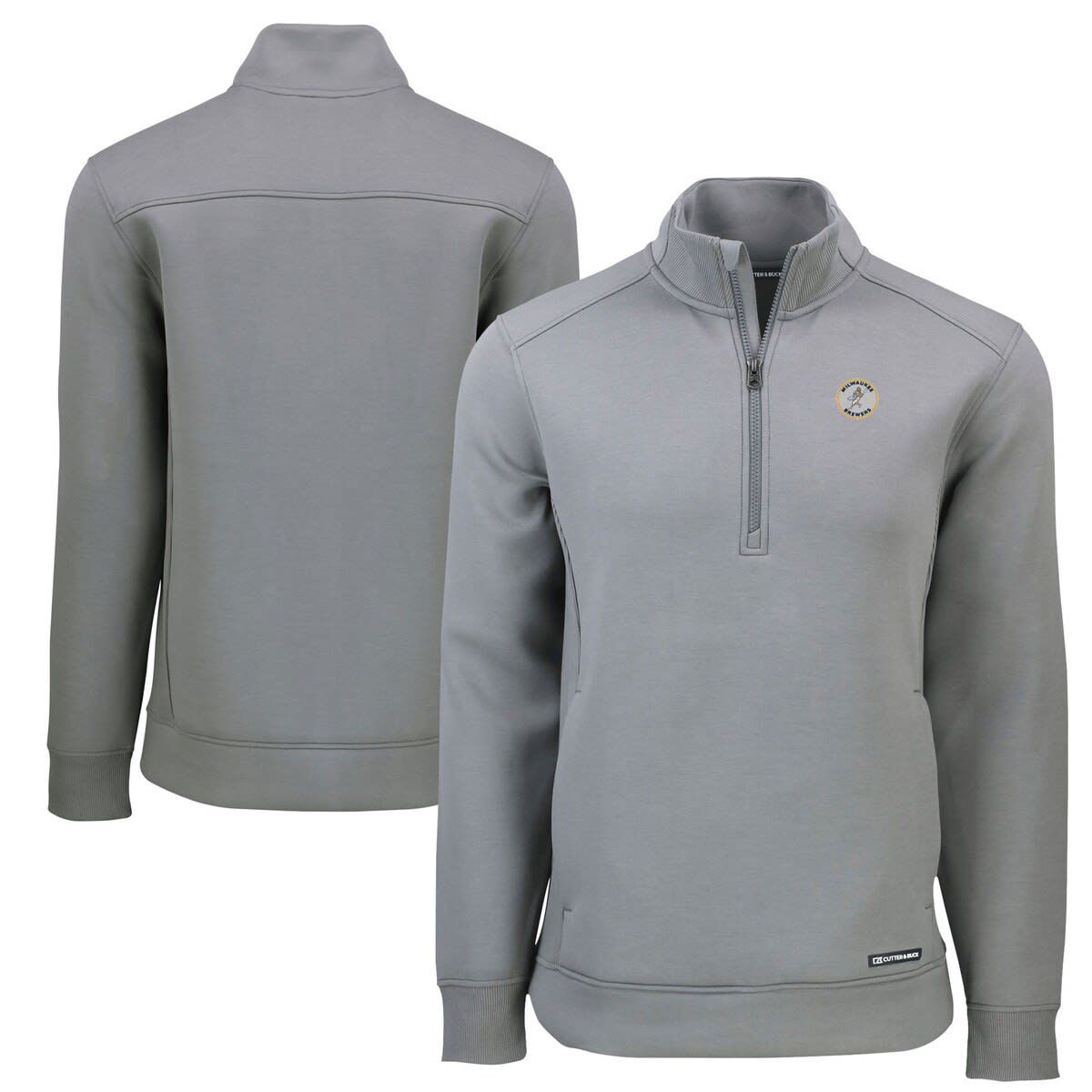 MLB Milwaukee Brewers Cooperstown Collection Roam Eco Recycled Quarter-Zip Pullover