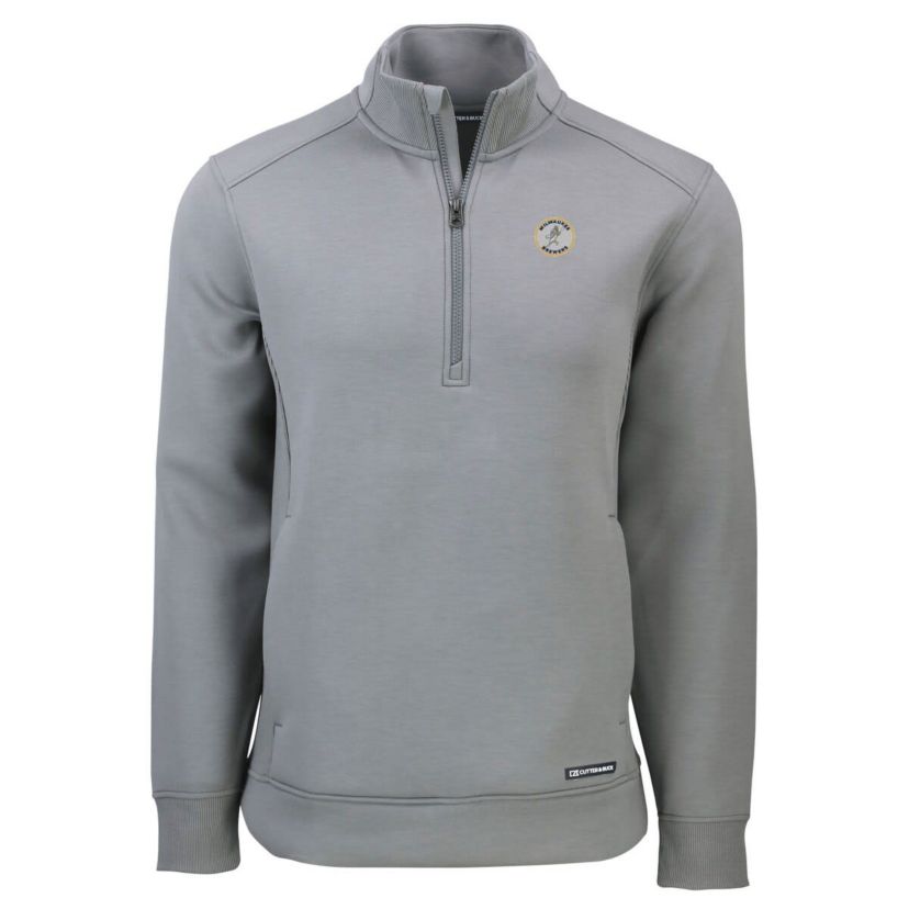 MLB Milwaukee Brewers Cooperstown Collection Roam Eco Recycled Quarter-Zip Pullover