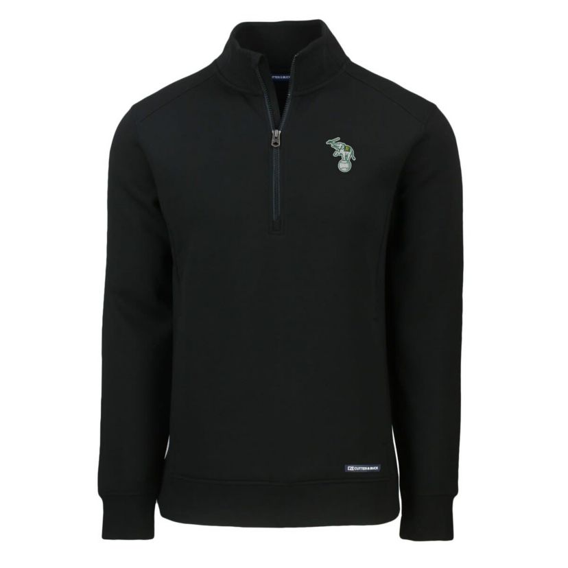 Oakland Athletics MLB Athletics Cooperstown Collection Roam Eco Recycled Quarter-Zip Pullover