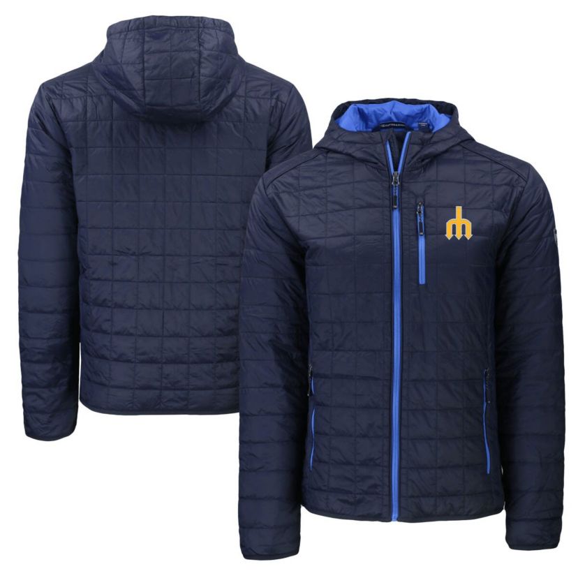 MLB Seattle Mariners Cooperstown Collection Rainier Primaloft Eco Full-Zip Hooded Jacket