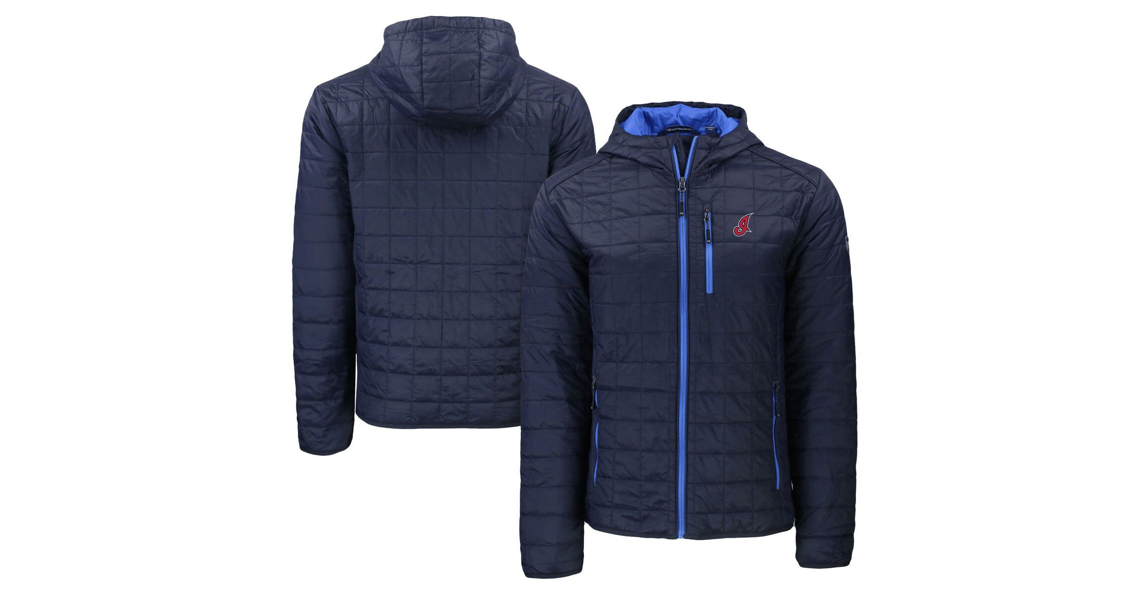 MLB Cleveland Guardians Cooperstown Collection Rainier Primaloft Eco Full-Zip Hooded Jacket