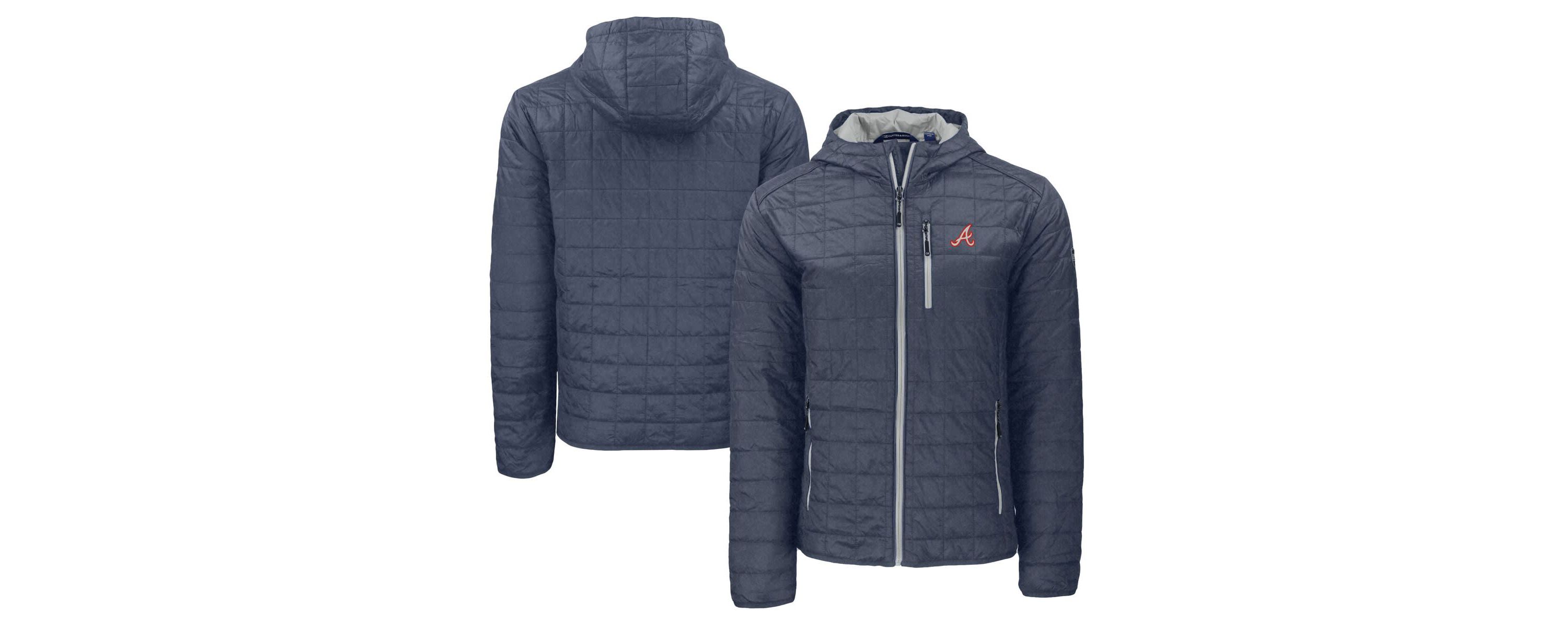 MLB Atlanta Braves Cooperstown Collection Rainier Primaloft Eco Full-Zip Hooded Jacket