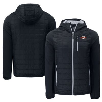Cutter & Buck Men's MLB San Francisco Giants Cooperstown Collection Rainier Primaloft Eco Full-Zip Hybrid Jacket, Black, Small