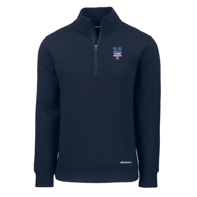 MLB New York Mets Americana Roam Eco Recycled Quarter-Zip Sweatshirt