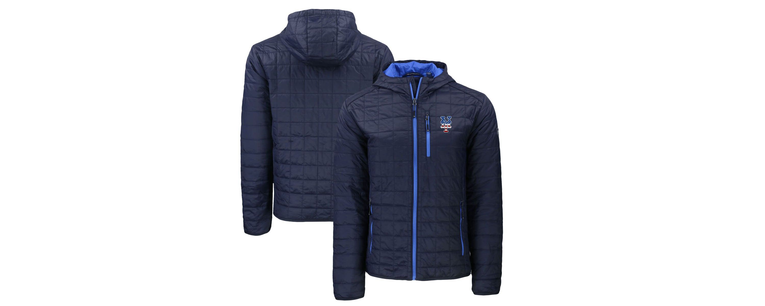 MLB New York Mets Americana Rainier Primaloft Eco Full-Zip Hooded Jacket