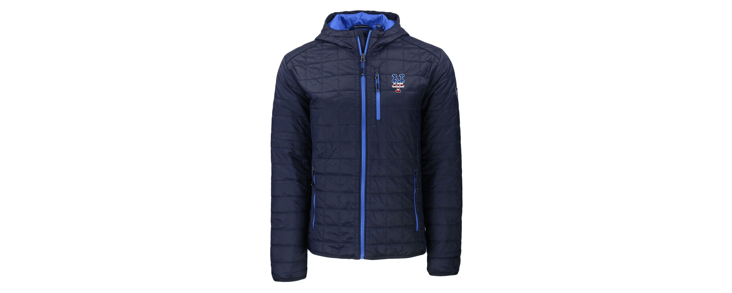 MLB New York Mets Americana Rainier Primaloft Eco Full-Zip Hooded Jacket