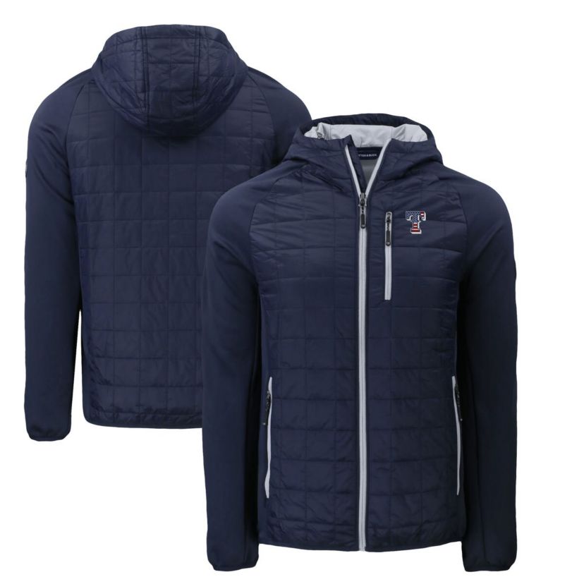 MLB Texas Rangers Americana Rainier Primaloft Eco Raglan Full-Zip Hybrid Jacket